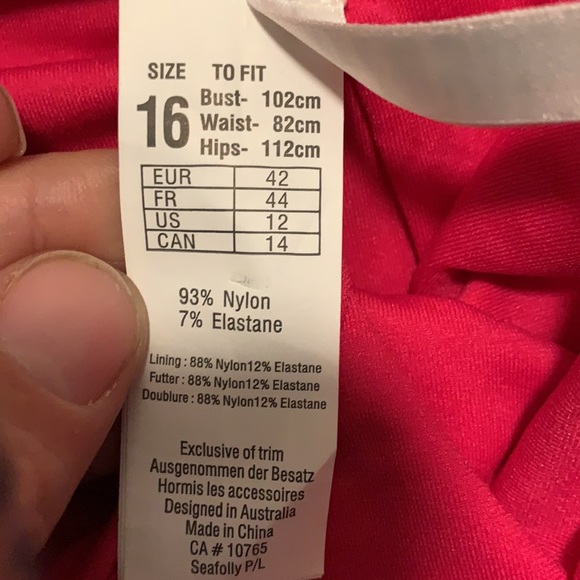 Seafolly Mini Hipster Bikini Bottoms in Bright Persian Pink - Picture 3 of 4